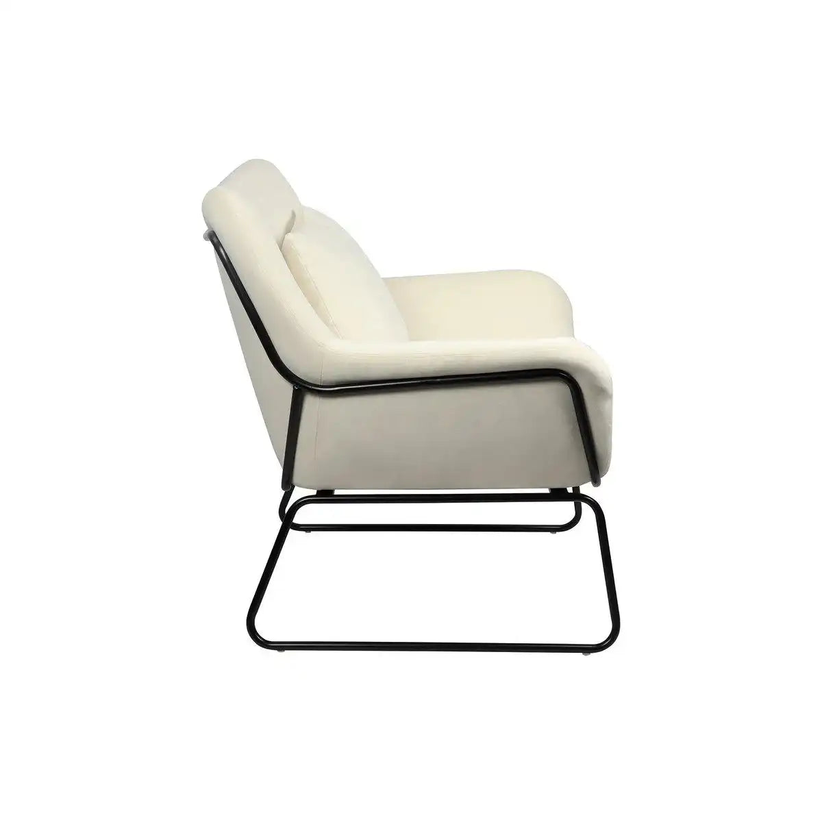 Relaxsessel mit Samtbezug Beige - HomeDesign Knaus