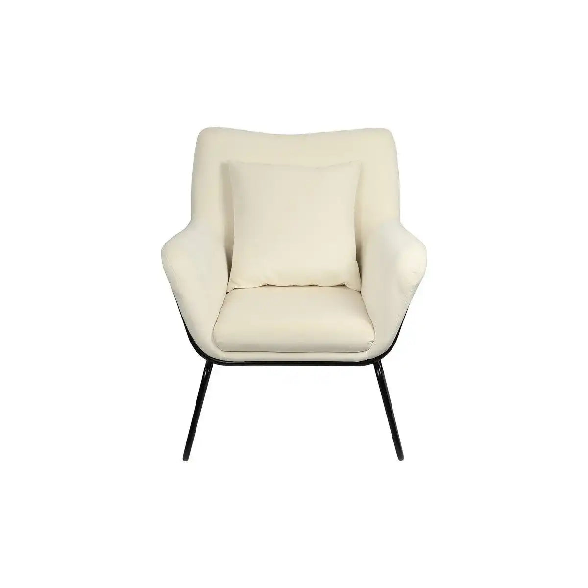 Relaxsessel mit Samtbezug Beige - HomeDesign Knaus