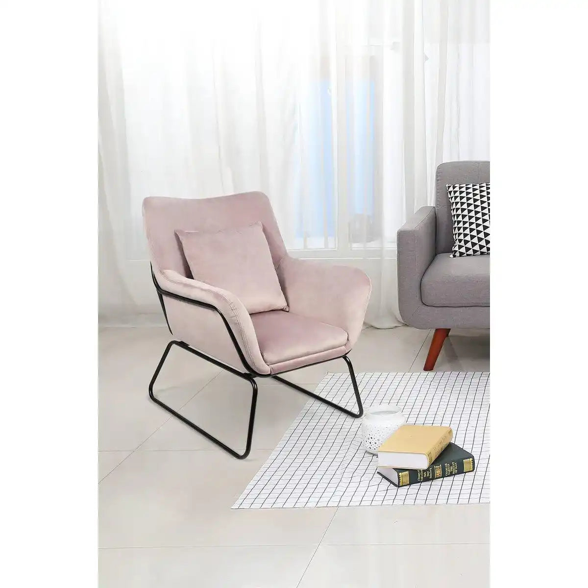 Relaxsessel mit Samtbezug Rose - HomeDesign Knaus
