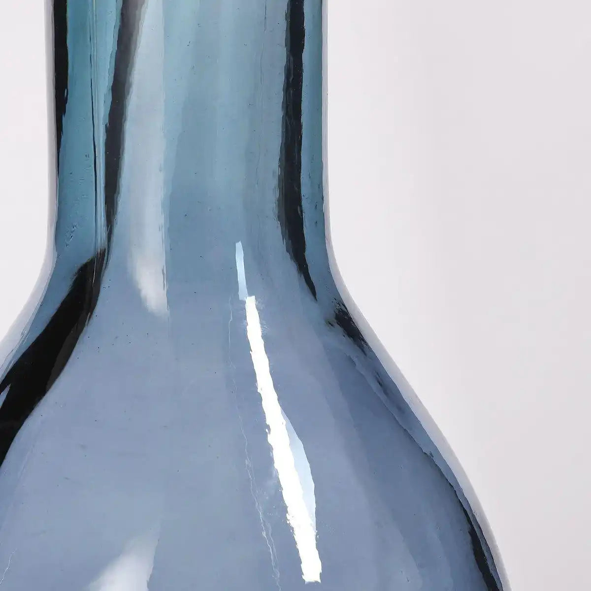 Rioja-Flaschenvase – H100 x Ø21 cm – recyceltes Glas – Hellblau - HomeDesign Knaus