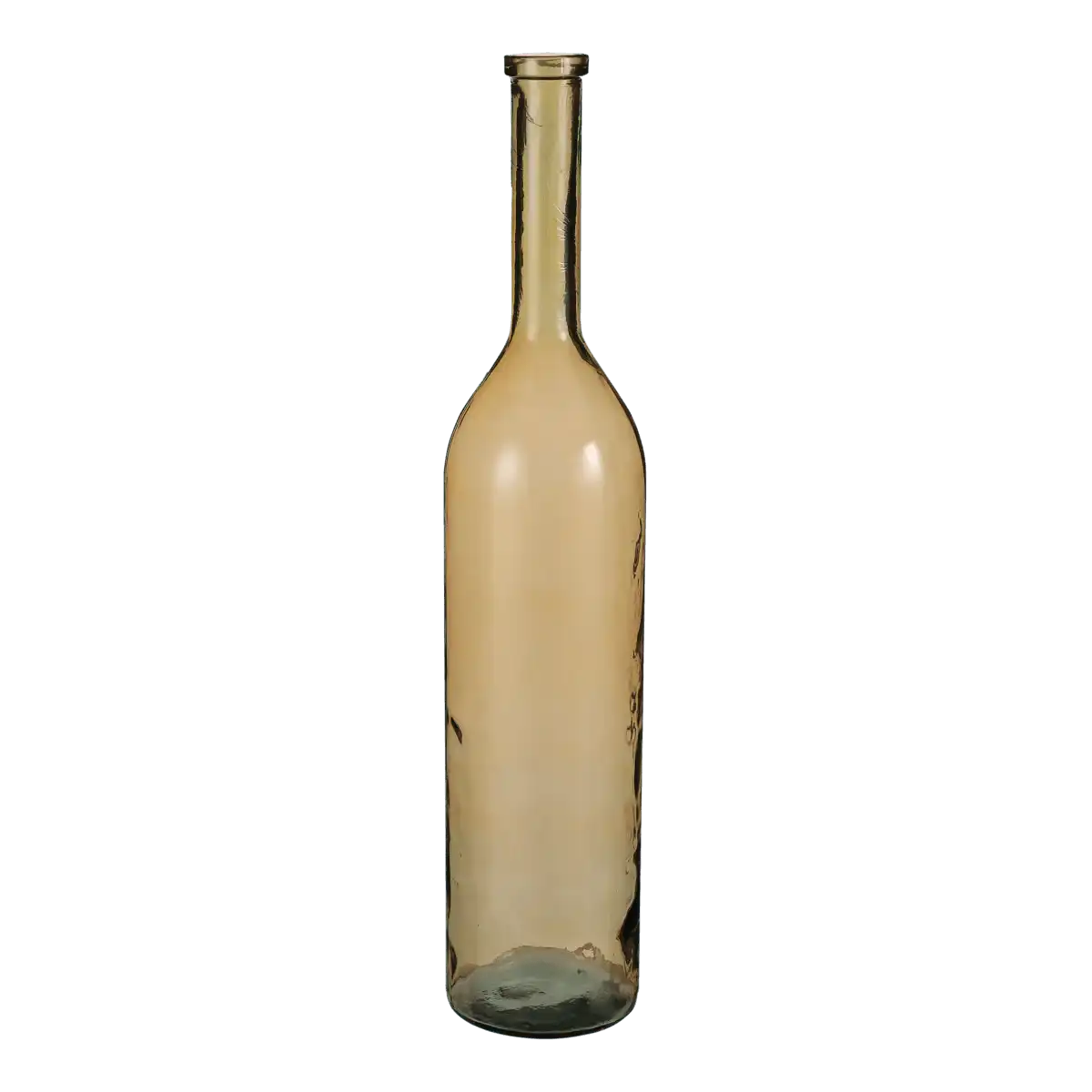 Rioja-Flaschenvase – H100 x Ø21 cm – recyceltes Glas – Ocker - HomeDesign Knaus