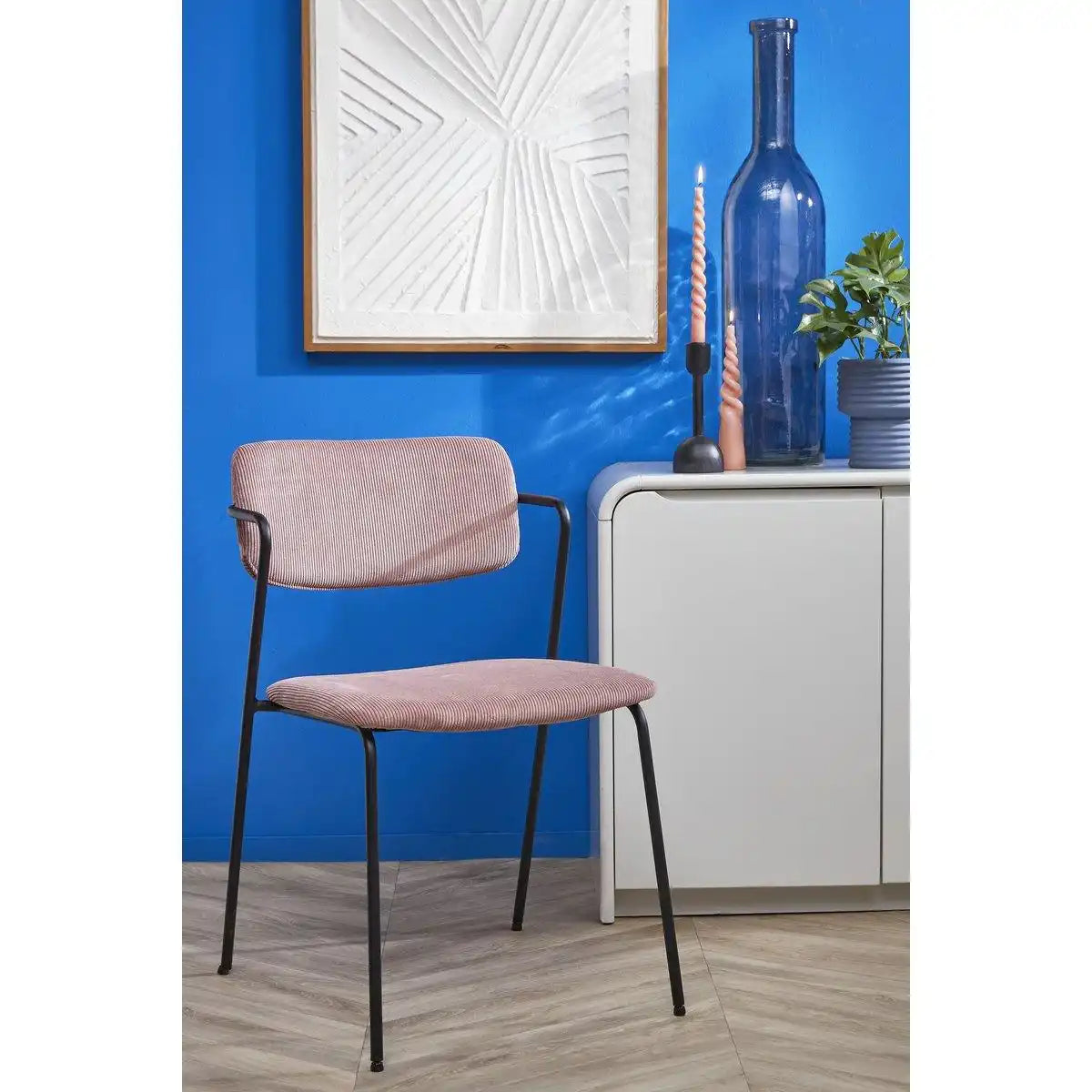 Rioja-Flaschenvase – H75 x Ø18 cm – recyceltes Glas – Hellblau - HomeDesign Knaus
