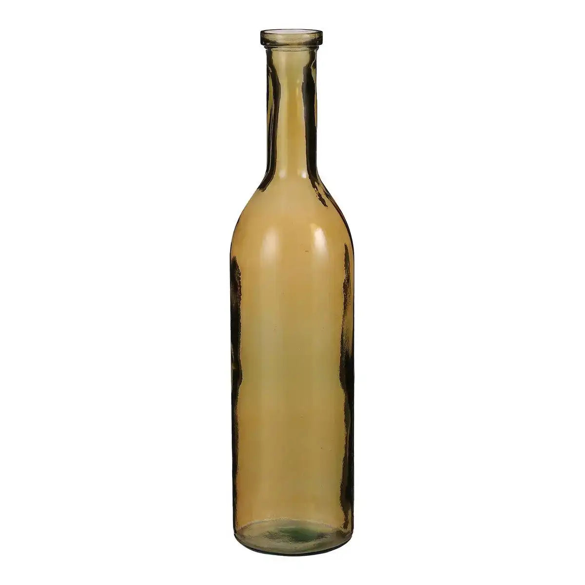 Rioja-Flaschenvase – H75 x Ø18 cm – recyceltes Glas – Ocker - HomeDesign Knaus