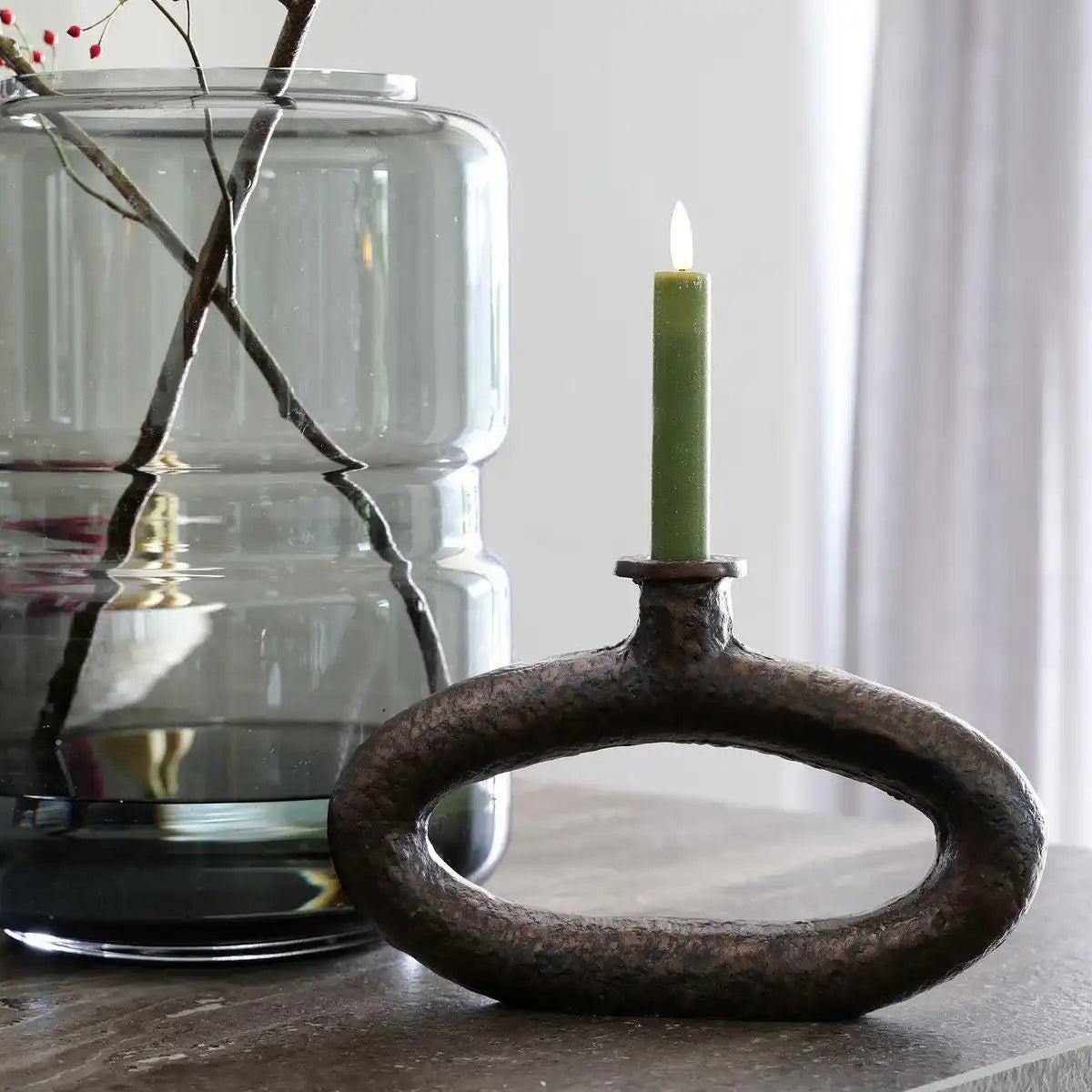 Rocha Metall Kerzenständer Spitzkerze Spitzkerzenhalter Retro - HomeDesign Knaus