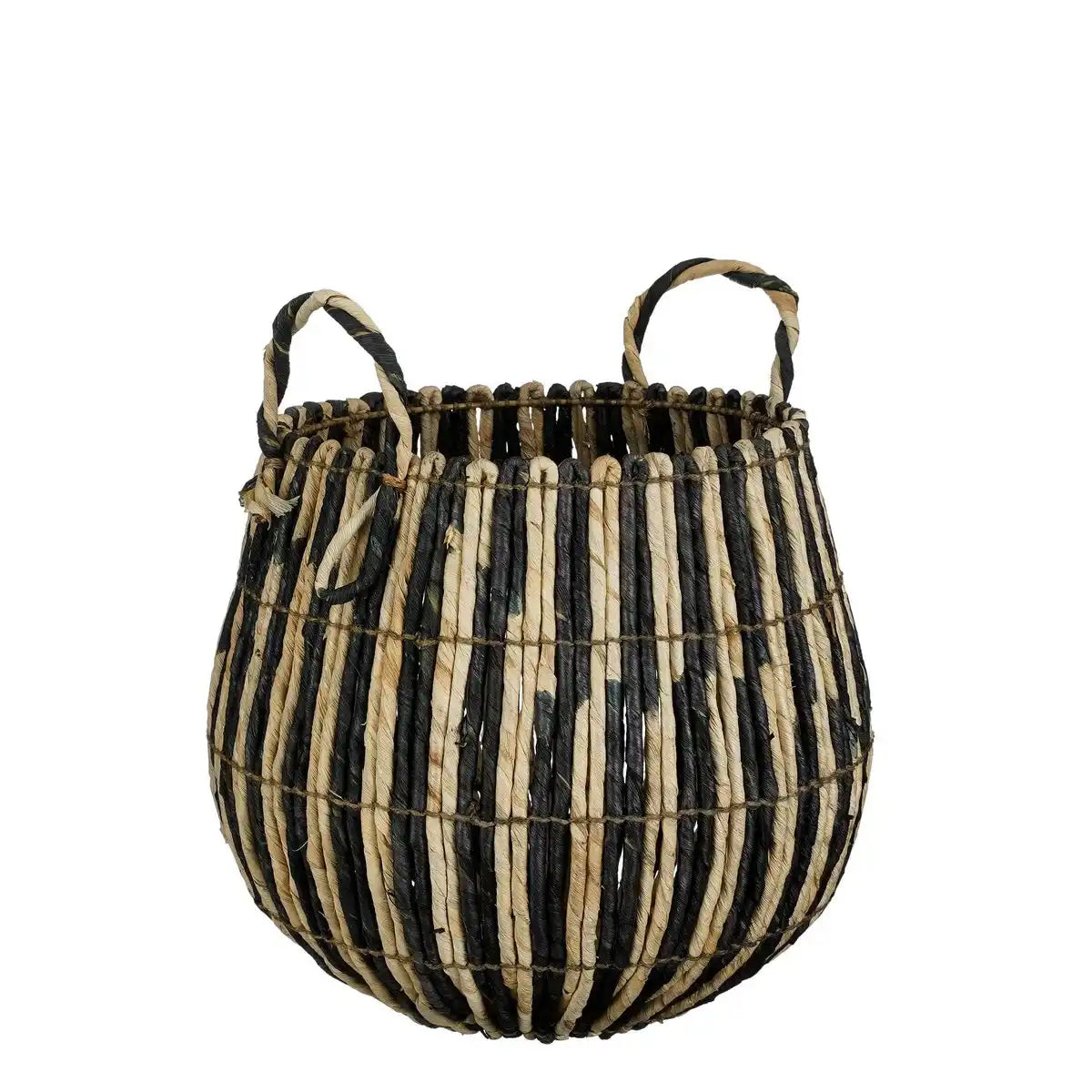 Ronda Korb – 2er-Set – H40 x Ø44 cm – Schwarz - HomeDesign Knaus