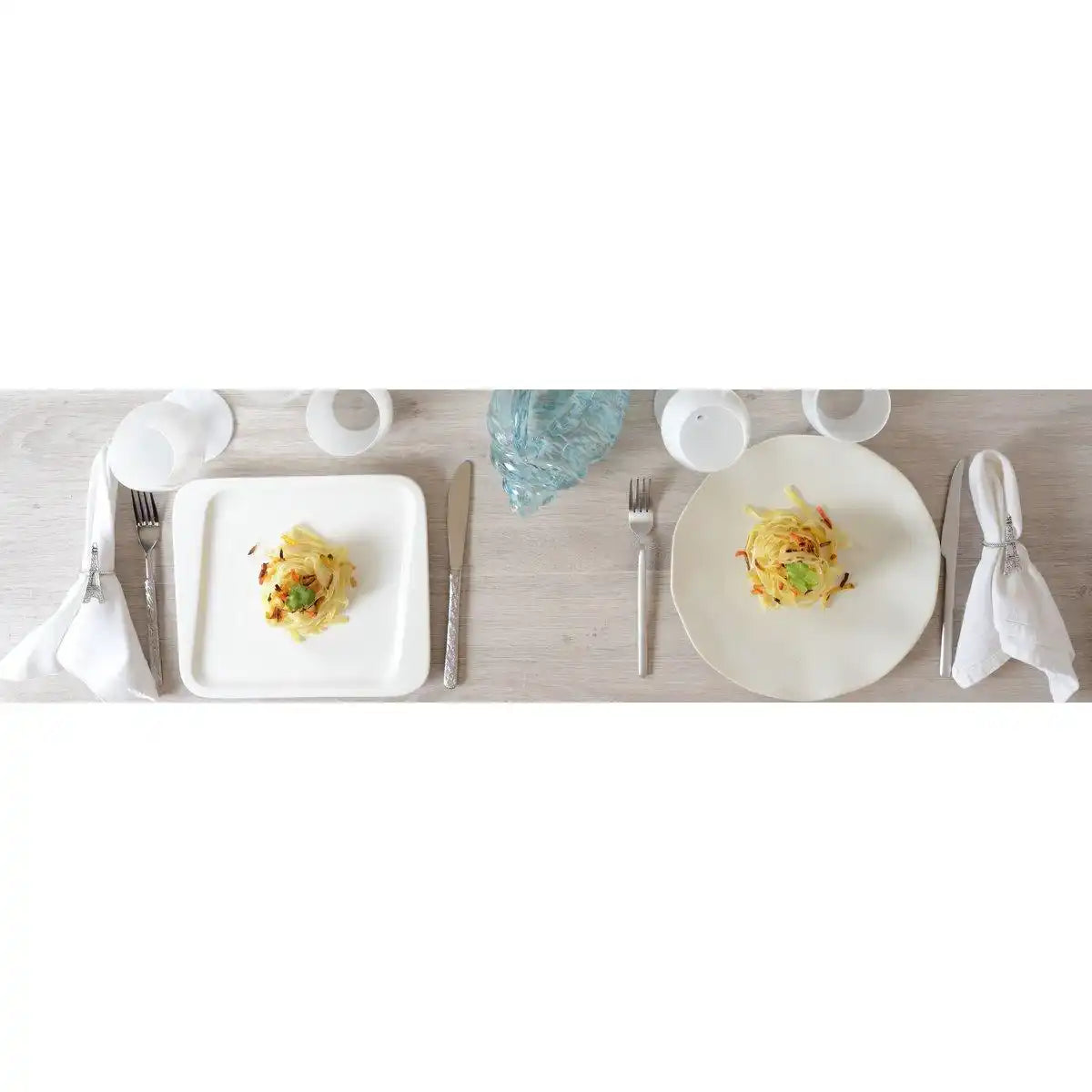 Rosa White Flat Plate 27x27x2,8 cm - HomeDesign Knaus