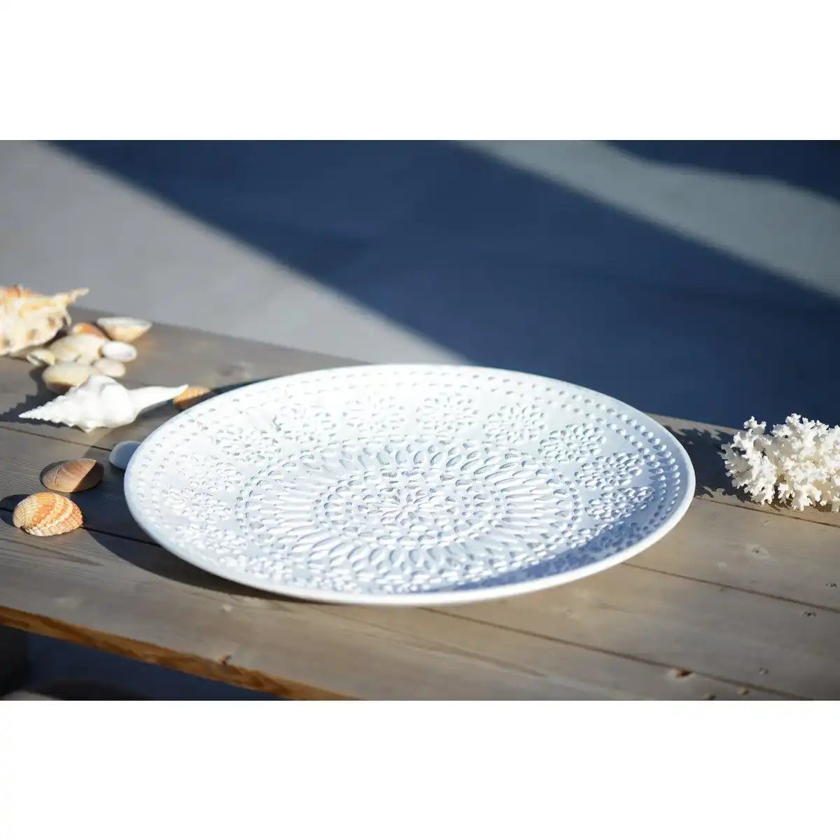 RUNDES FACH WEISSES HOLZ PATINA 45CM - HomeDesign Knaus