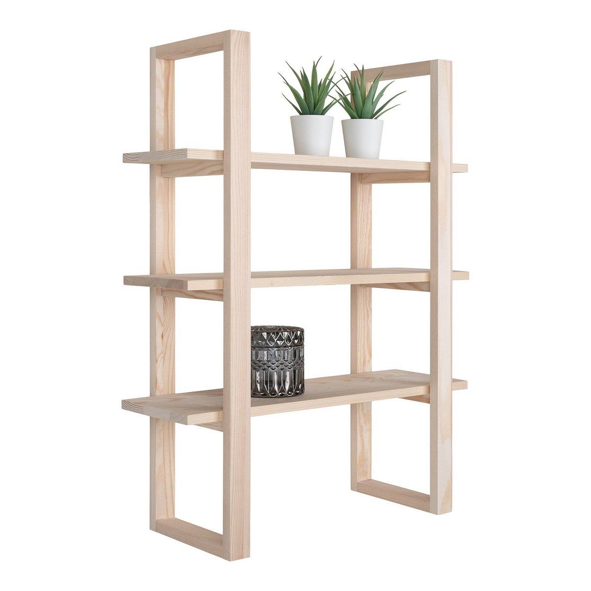 Santiago Shelf - Regal, Paulownia-Holz, Natur, 48x63 cm - HomeDesign Knaus