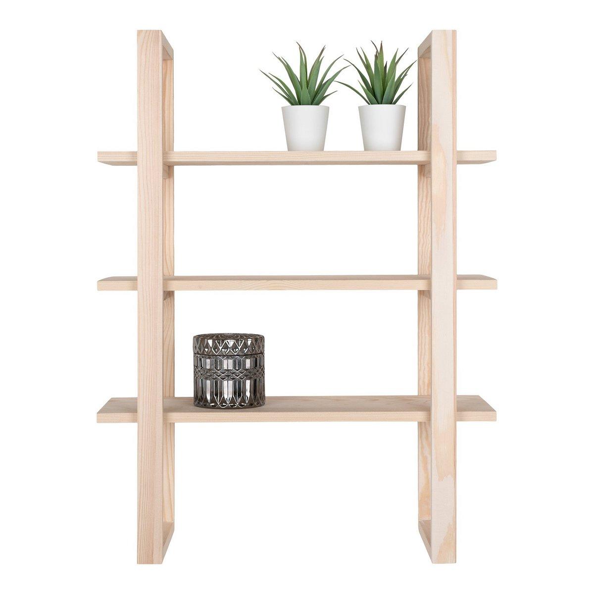 Santiago Shelf - Regal, Paulownia-Holz, Natur, 48x63 cm - HomeDesign Knaus