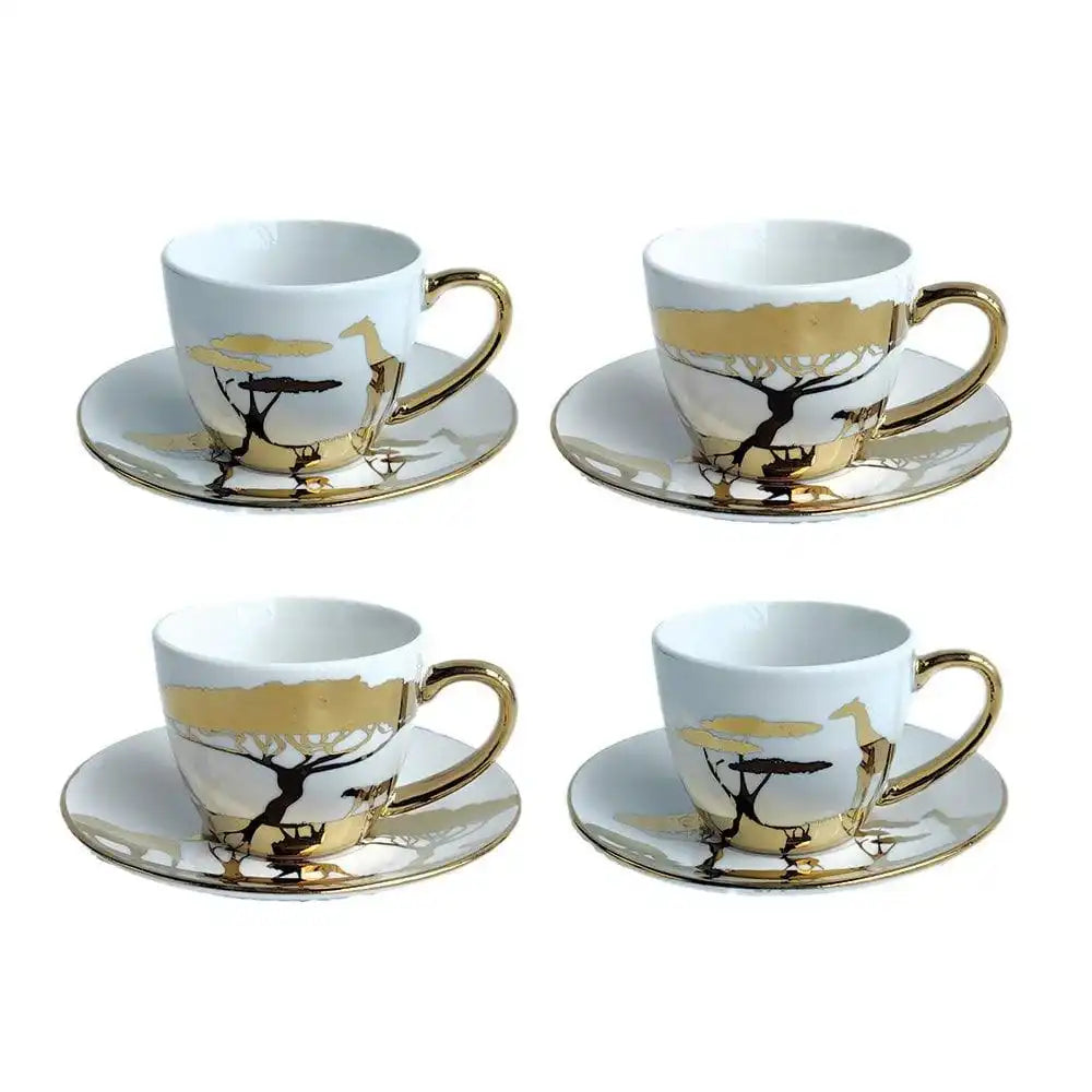 SAVANA DORE KAFFEETASSEN UND UNTERTASSEN – 4ER-SET - HomeDesign Knaus