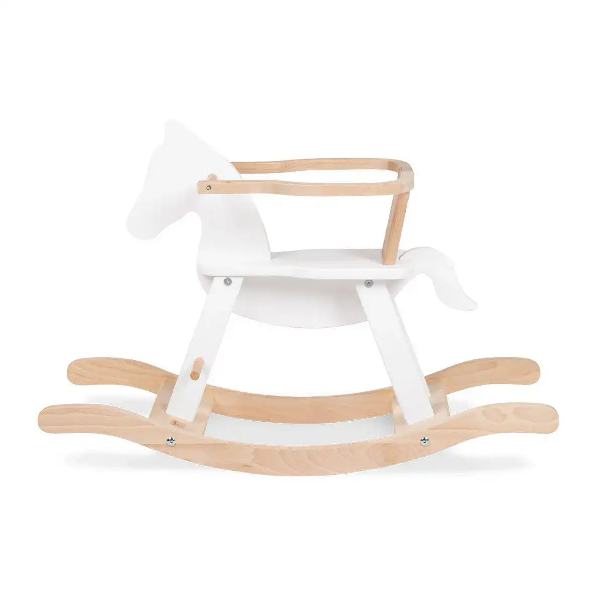 Schaukelpferd 'Pinolino' mit Ring, weiß/natur - HomeDesign Knaus