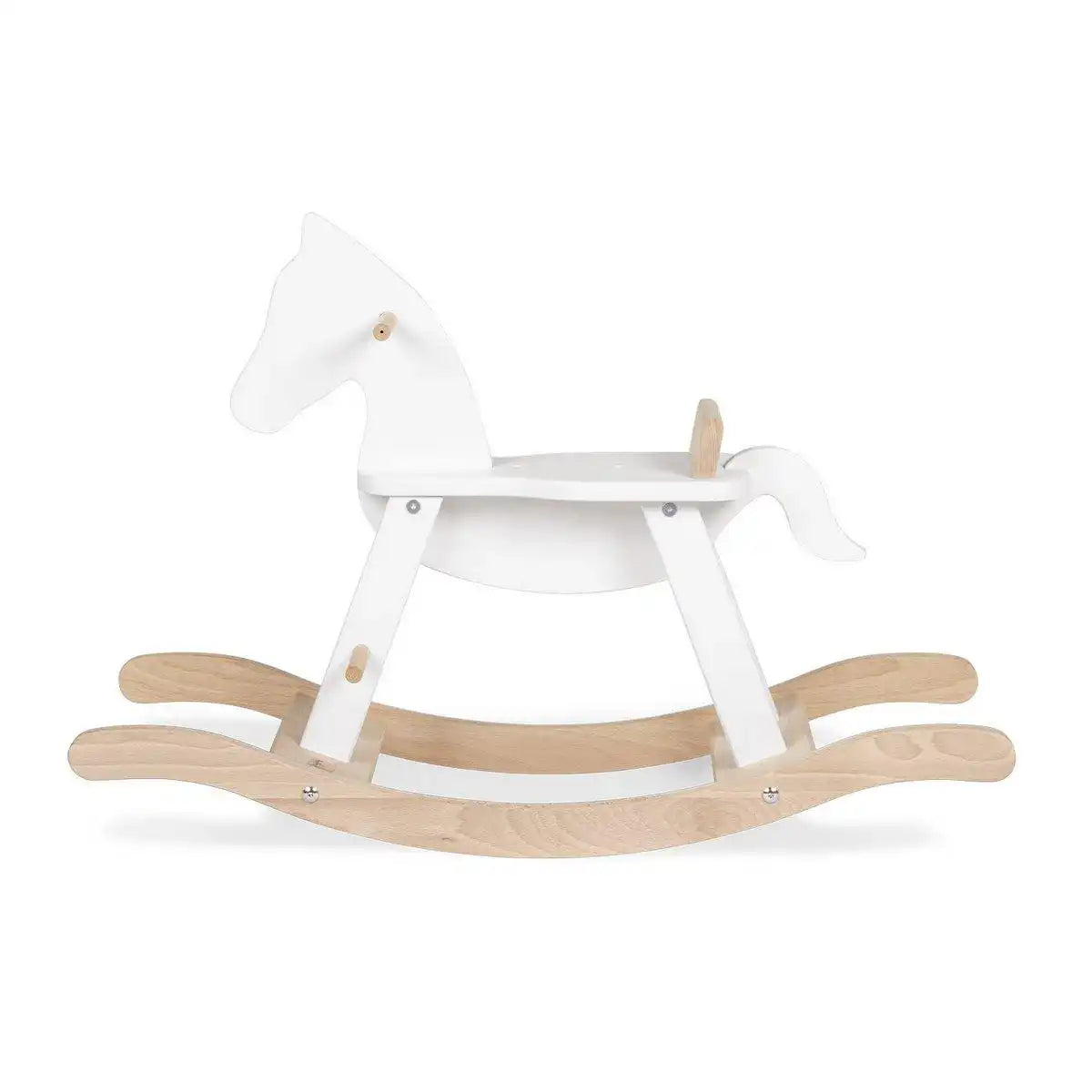 Schaukelpferd 'Pinolino' mit Ring, weiß/natur - HomeDesign Knaus