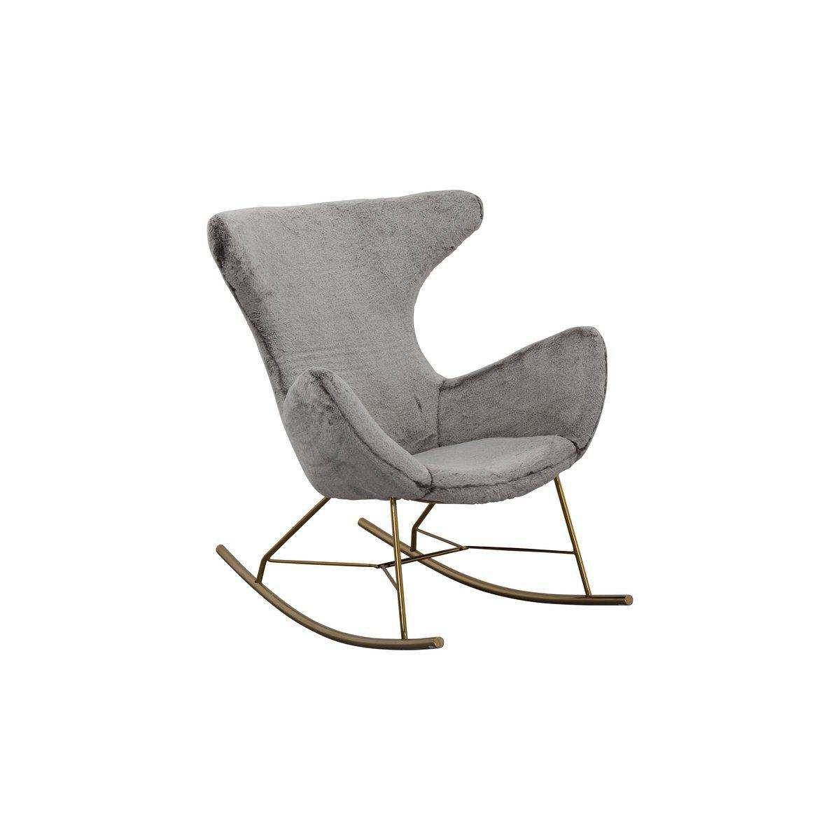 Schaukelstuhl grau Teddyfell - HomeDesign Knaus