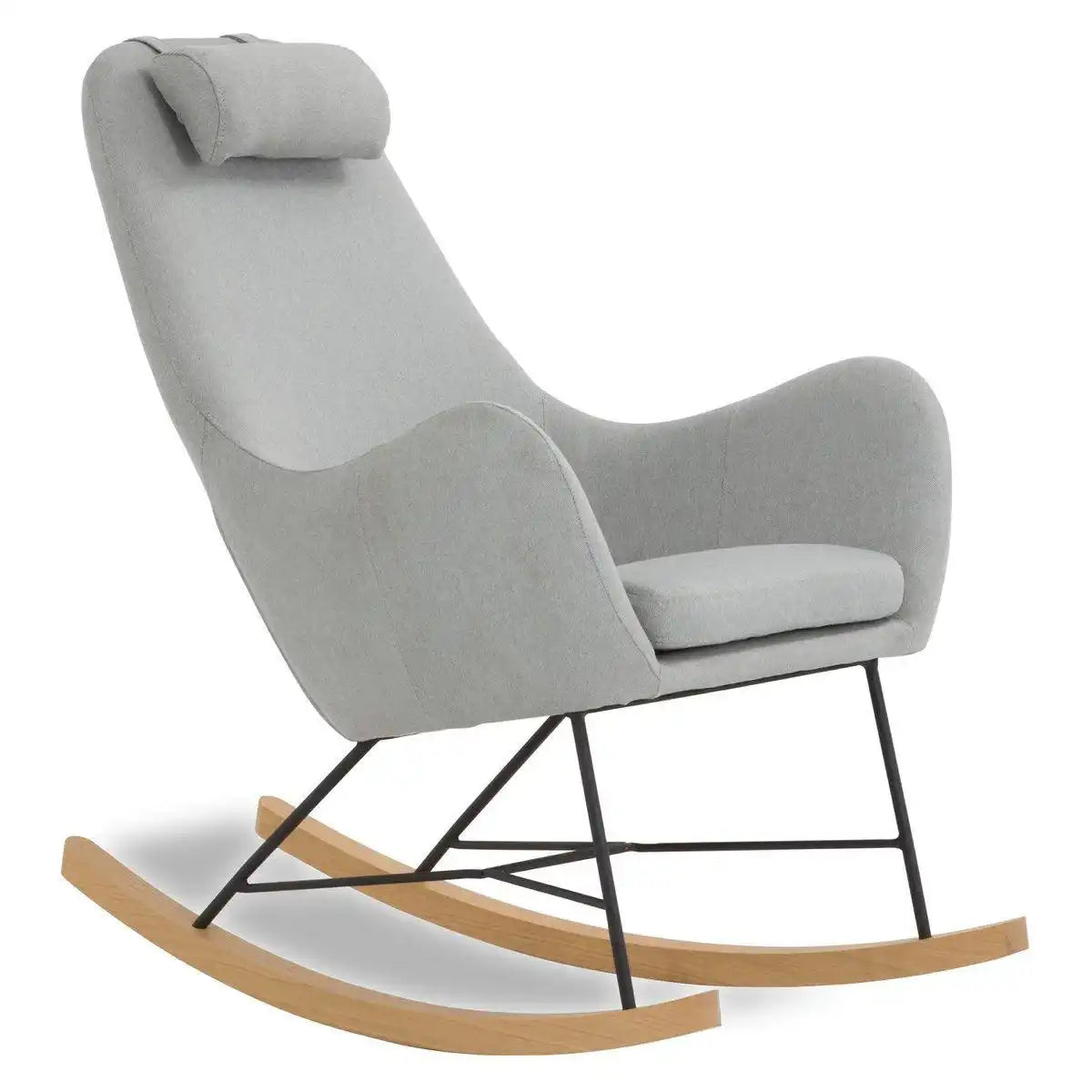 Schaukelstuhl grau Textil - HomeDesign Knaus