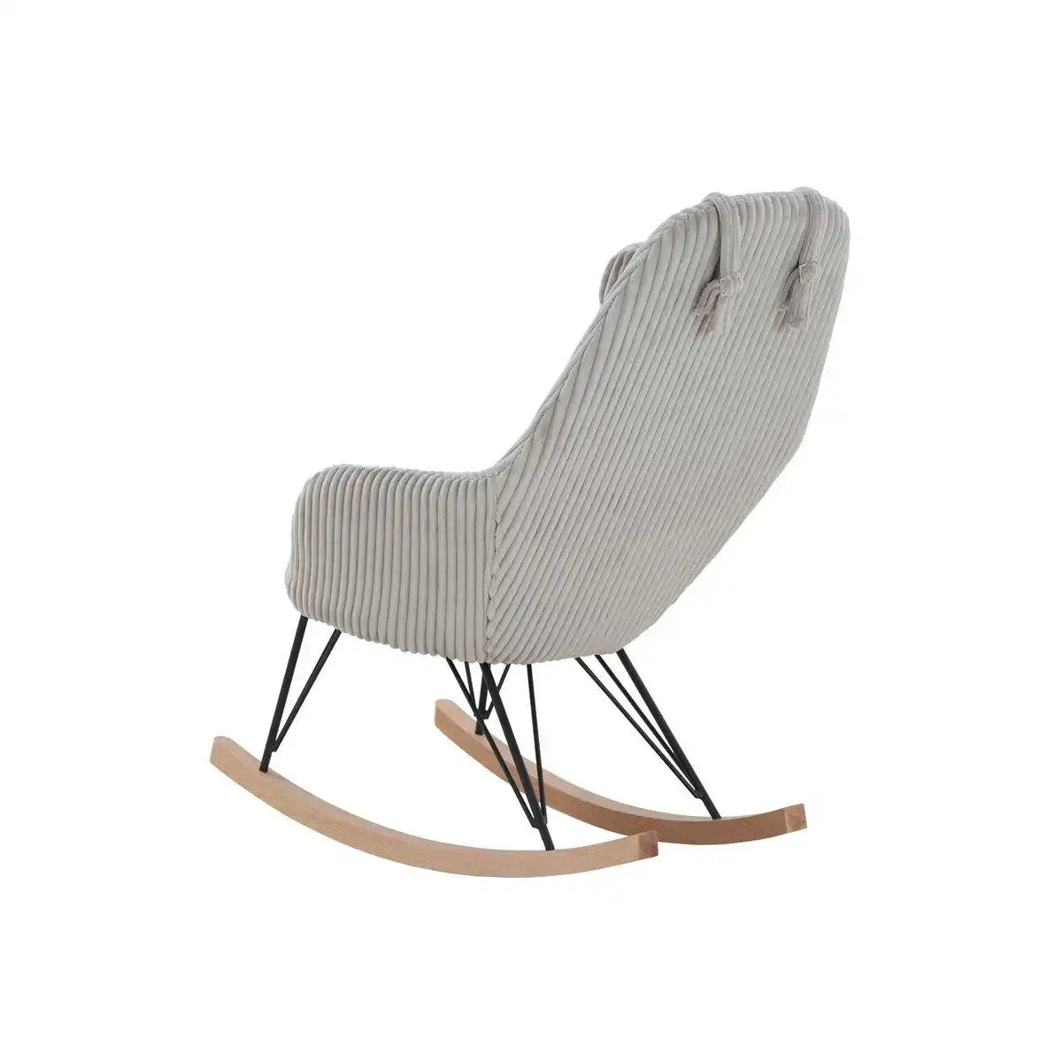 Schaukelstuhl Grau Texturstoff - HomeDesign Knaus