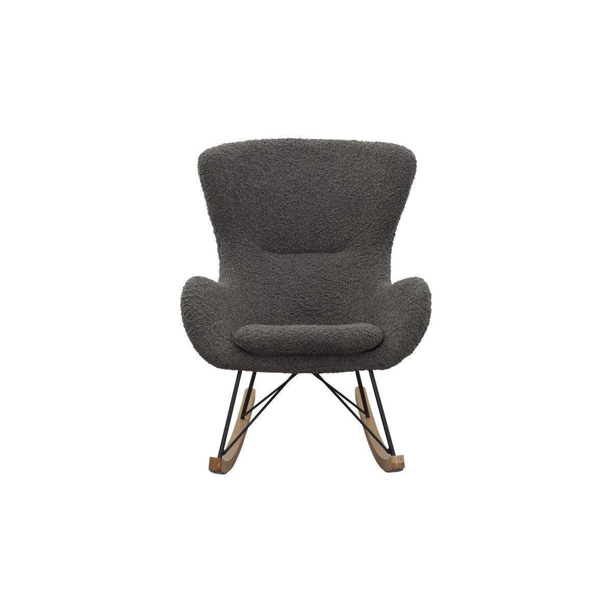 Schaukelstuhl Teddyfell Dunkelgrau - HomeDesign Knaus