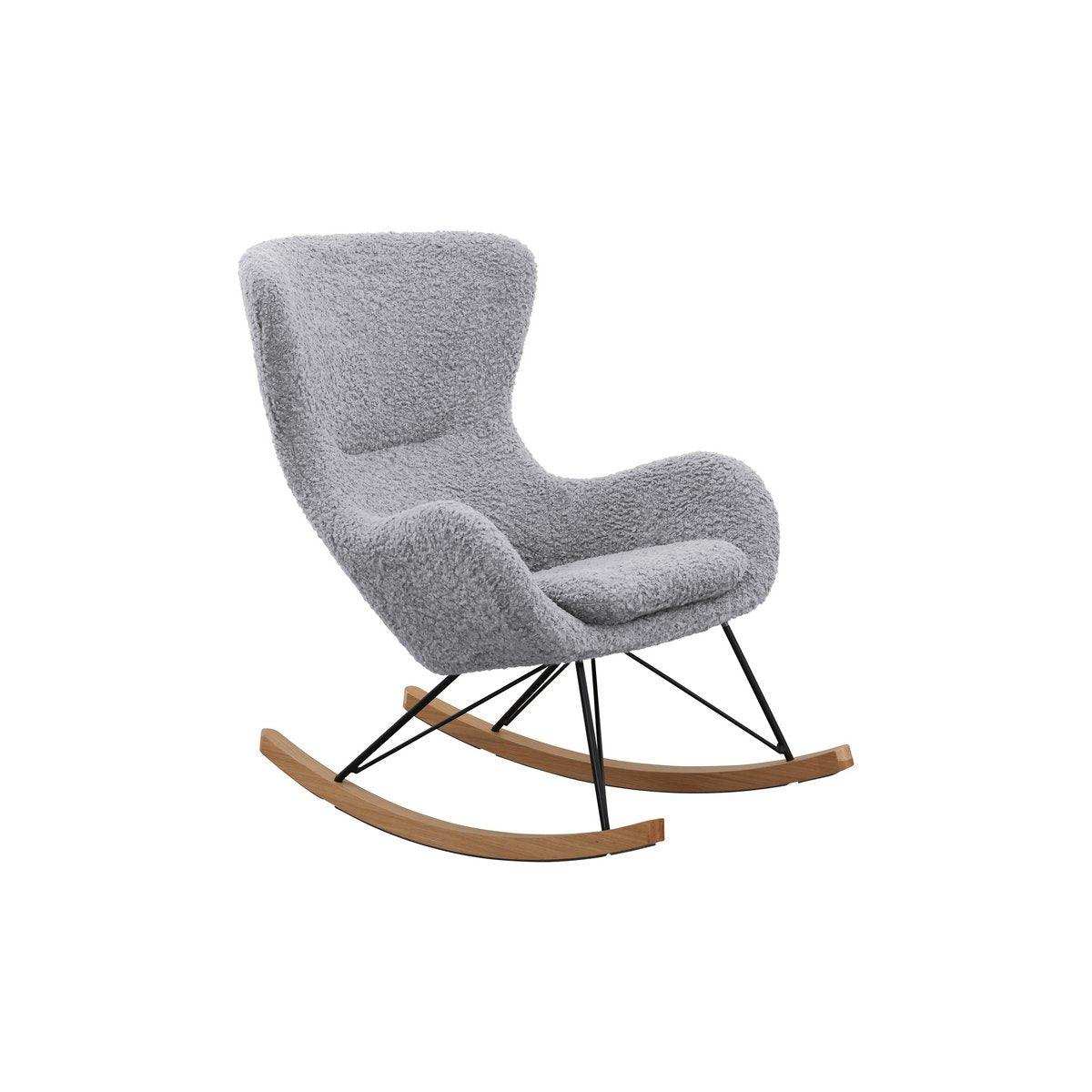 Schaukelstuhl Teddyfell Hellgrau - HomeDesign Knaus