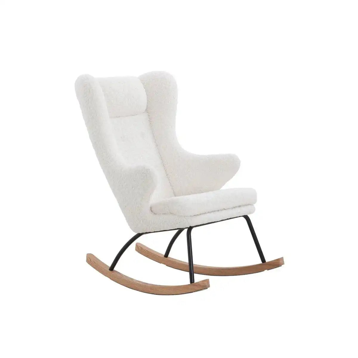 Schaukelstuhl Teddyfell Weiß - HomeDesign Knaus