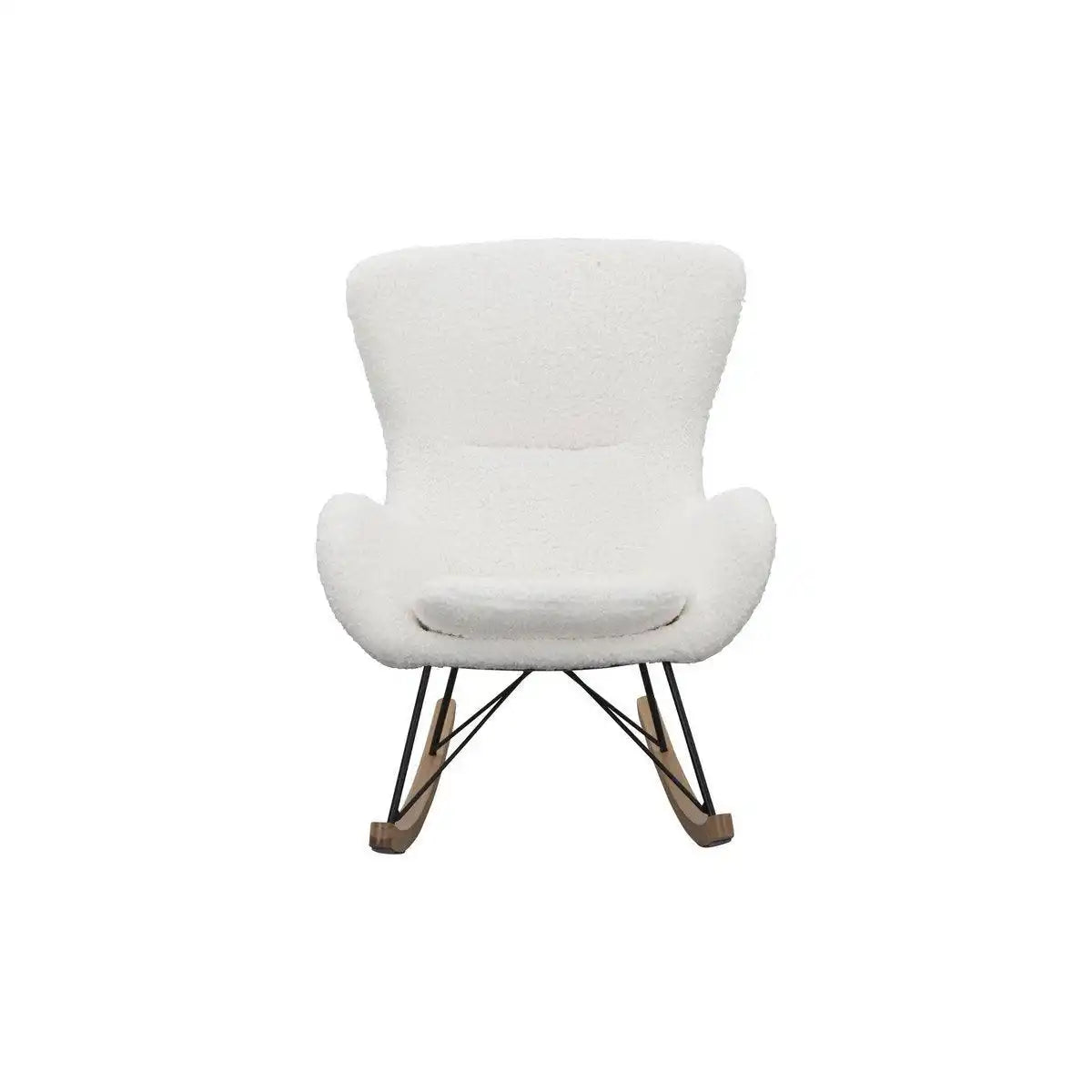 Schaukelstuhl Teddyfell weiß - HomeDesign Knaus