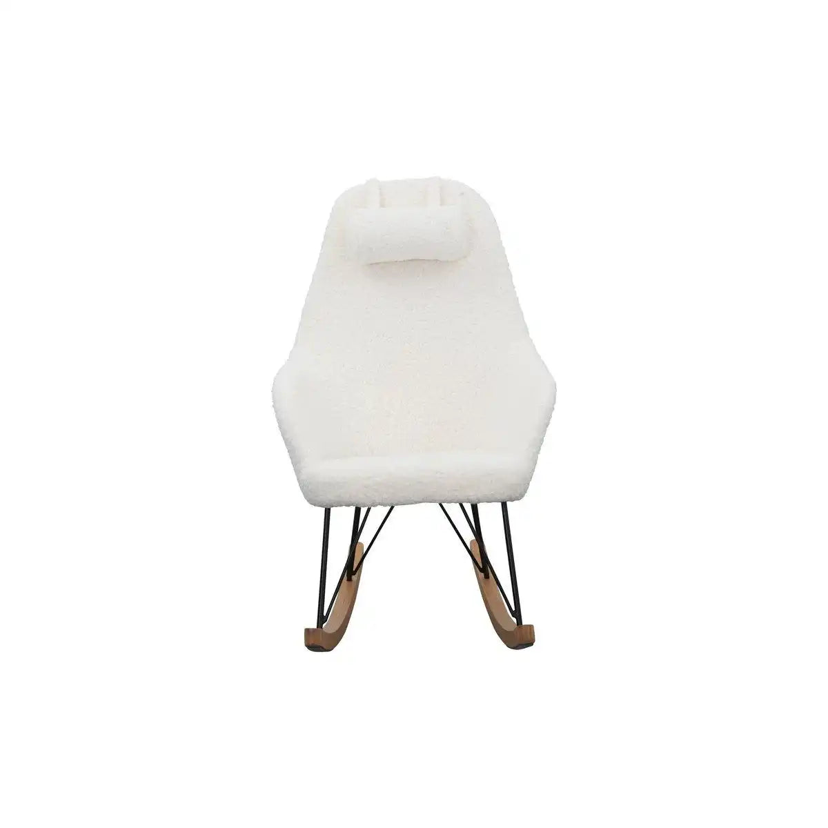 Schaukelstuhl Teddyfell weiß - HomeDesign Knaus