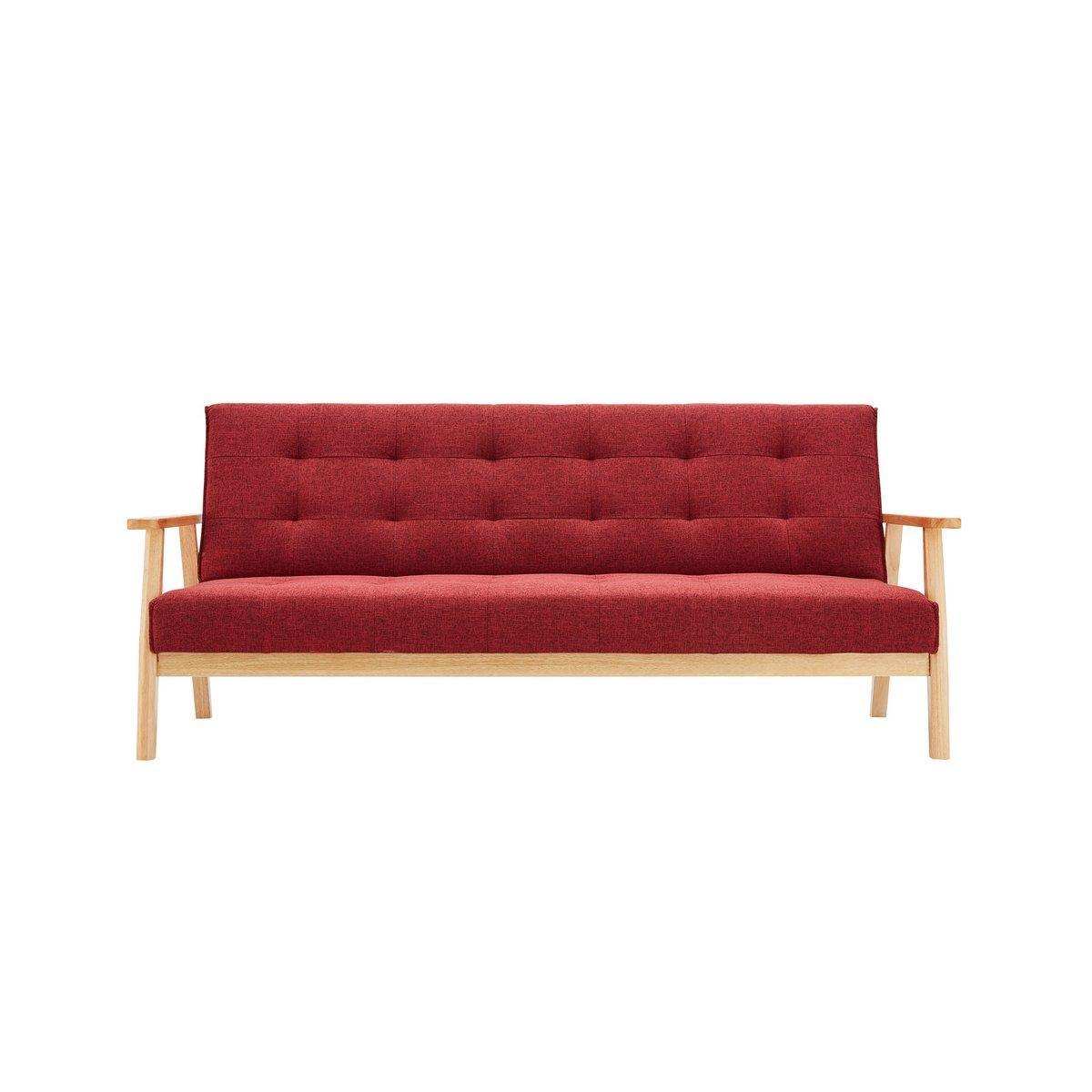 Schlafsofa skandinavisch Strukturstoff kaminrot - HomeDesign Knaus