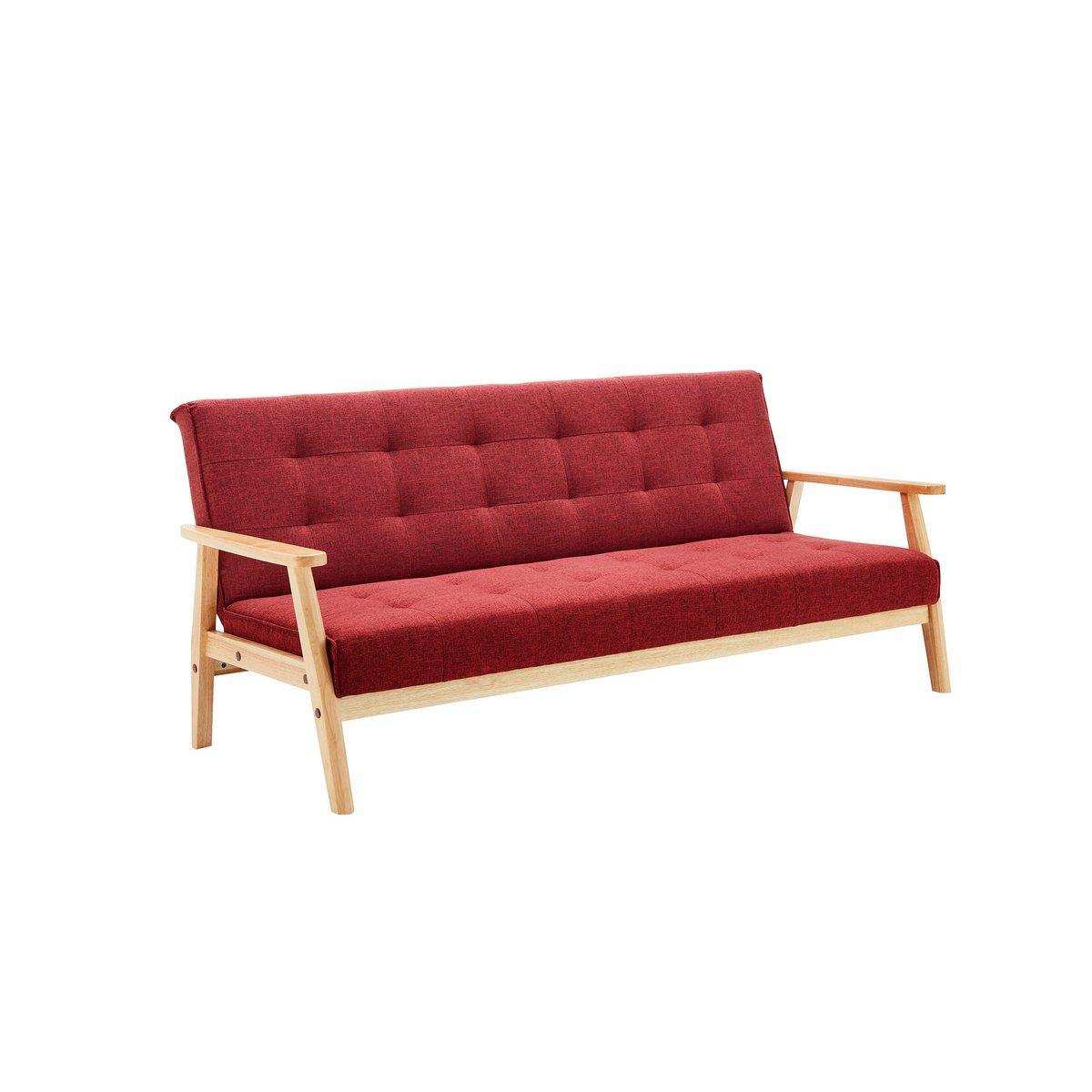 Schlafsofa skandinavisch Strukturstoff kaminrot - HomeDesign Knaus