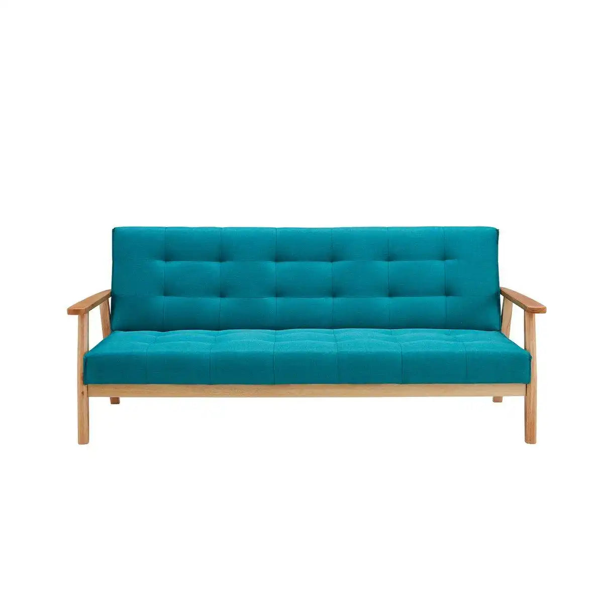 Schlafsofa skandinavisch Strukturstoff petrol - HomeDesign Knaus