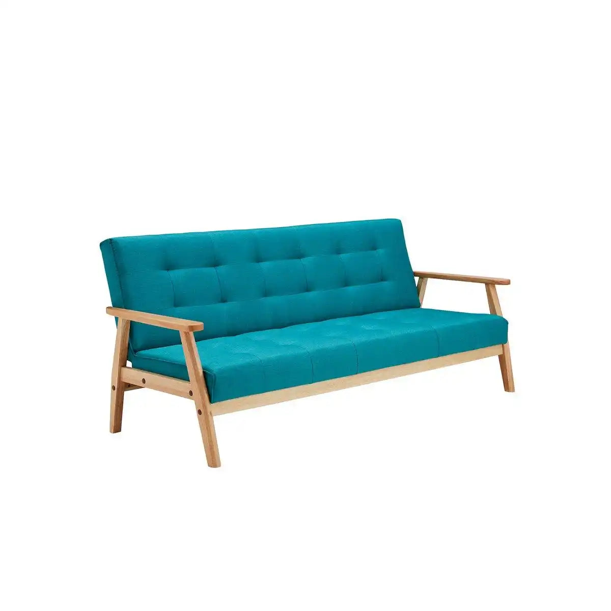 Schlafsofa skandinavisch Strukturstoff petrol - HomeDesign Knaus