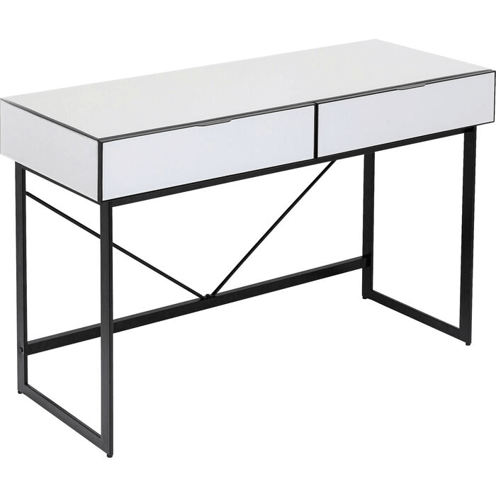Schreibtisch Soran Verspiegelter Schreibtisch mit Stauraum Stahl pulverbeschichtet - HomeDesign Knaus