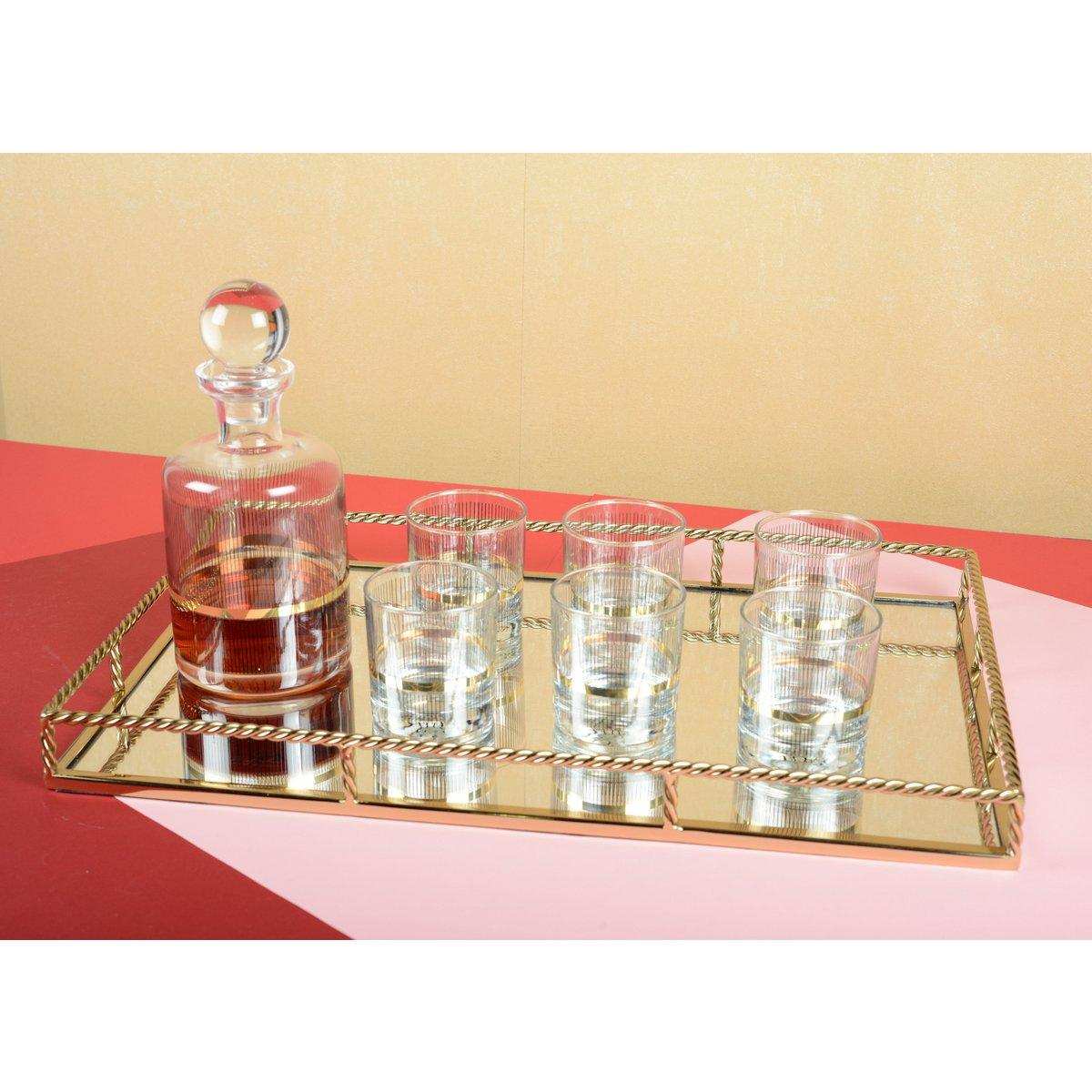 Schwarz- und Dore -Draht -Whisky -Objektive - Los 6 6 - HomeDesign Knaus