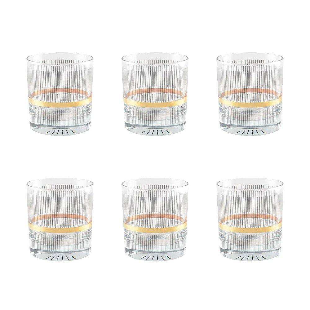 Schwarz- und Dore -Draht -Whisky -Objektive - Los 6 6 - HomeDesign Knaus