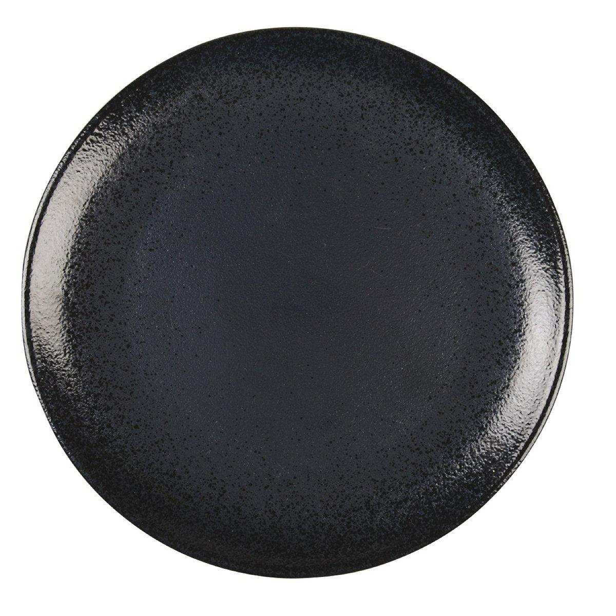 SCHWARZE FLACHPLATTE MIT ECLAT 27CM - HomeDesign Knaus