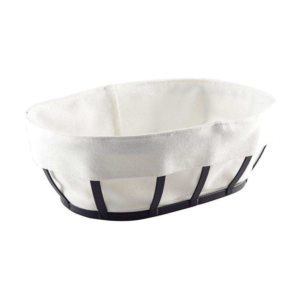 Schwarzer ovaler Brotkorb 26x18x9cm - HomeDesign Knaus