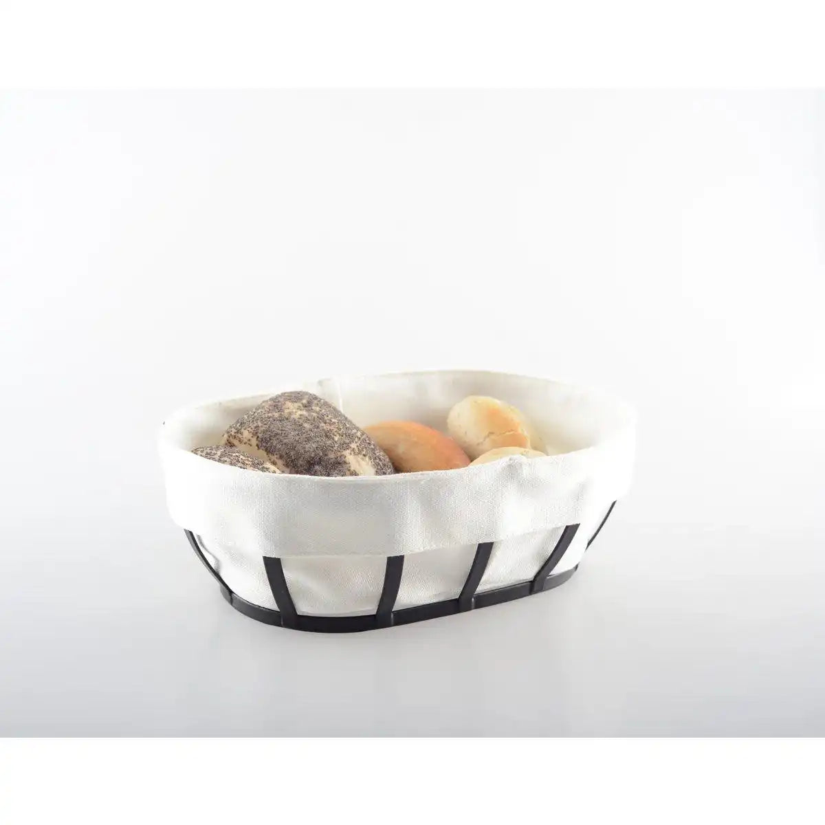 Schwarzer ovaler Brotkorb 26x18x9cm - HomeDesign Knaus