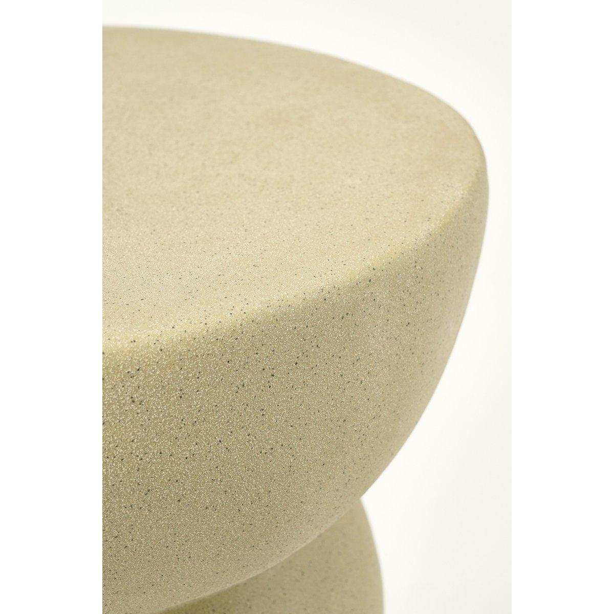 Screw Beistelltisch – L29 x B29 x H41 cm – Keramik – Beige - HomeDesign Knaus