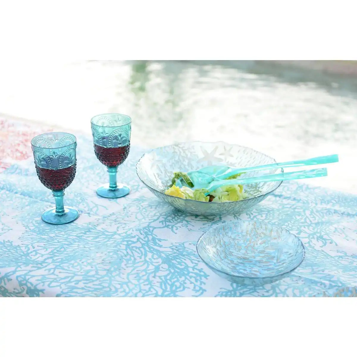 Sea Blue Glass Bowl 33x33x9cm - HomeDesign Knaus