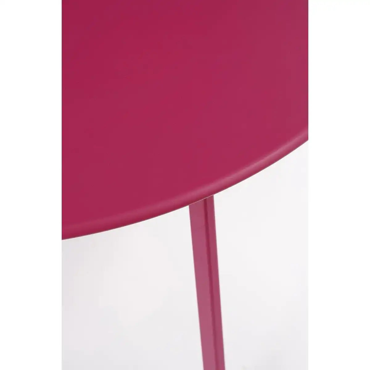 Seattle Outdoor-Beistelltisch – H38 x Ø58 cm – Metall – Fuchsia - HomeDesign Knaus