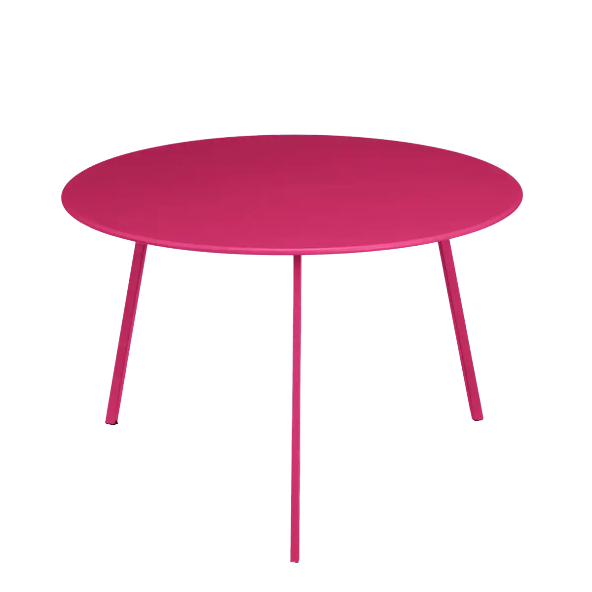 Seattle Outdoor-Beistelltisch – H38 x Ø58 cm – Metall – Fuchsia - HomeDesign Knaus