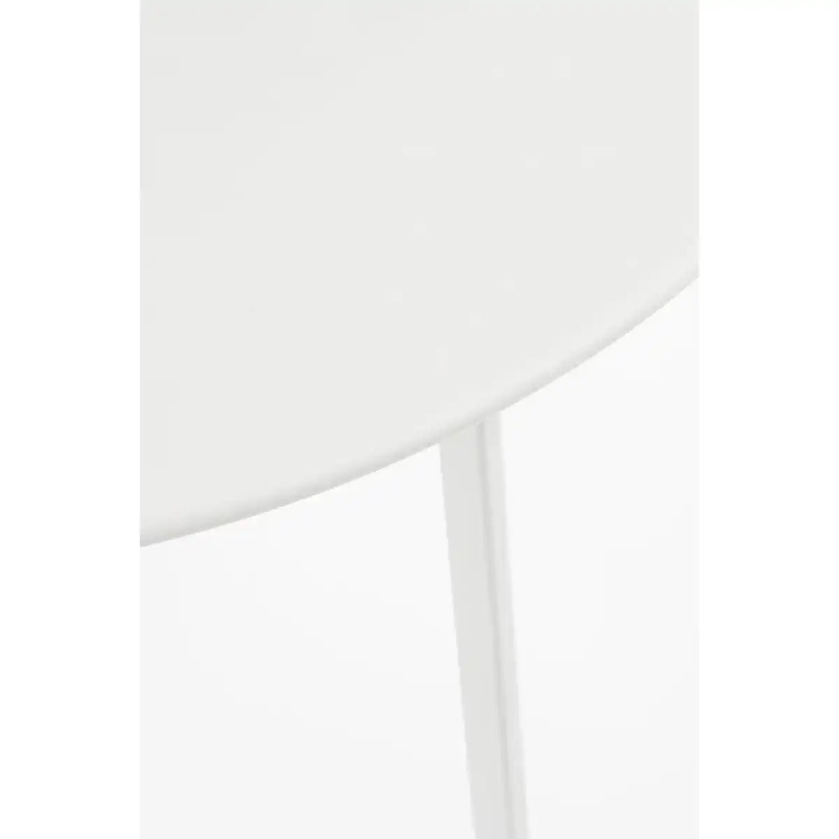 Seattle Outdoor-Beistelltisch – H38 x Ø58 cm – Metall – Weiß - HomeDesign Knaus