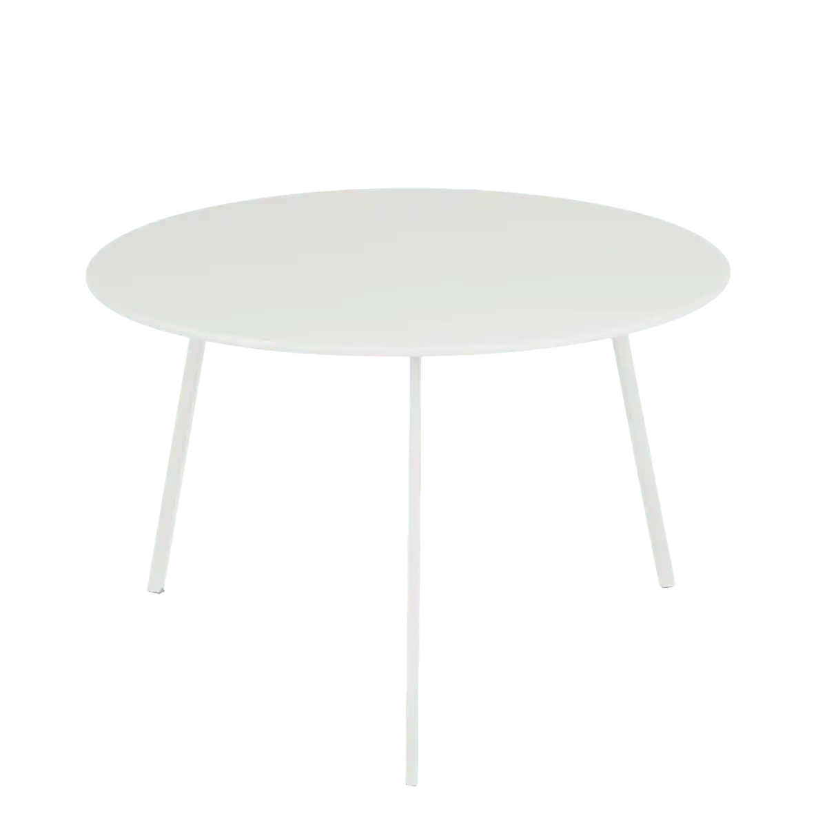 Seattle Outdoor-Beistelltisch – H38 x Ø58 cm – Metall – Weiß - HomeDesign Knaus