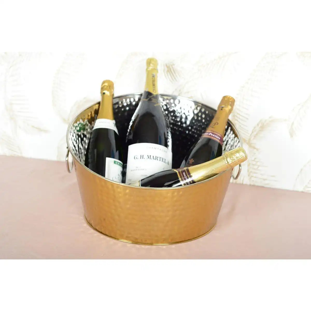 SEAU A CHAMPAGNER DORE MARTELE 38CM - HomeDesign Knaus