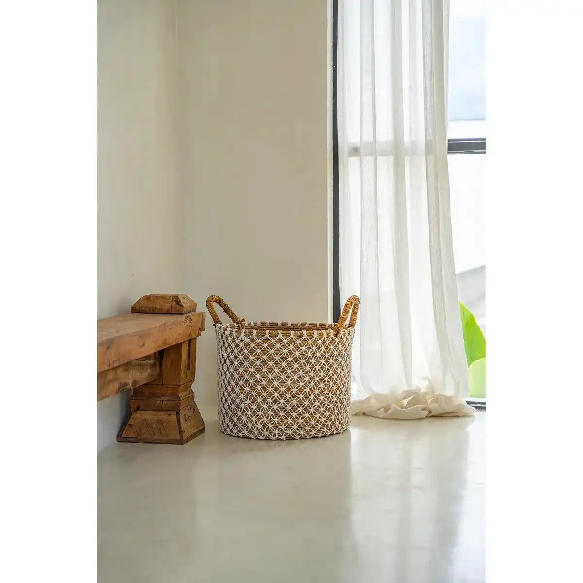 Seegras NaturMakramee Korb Aufbewahrungskorb - HomeDesign Knaus