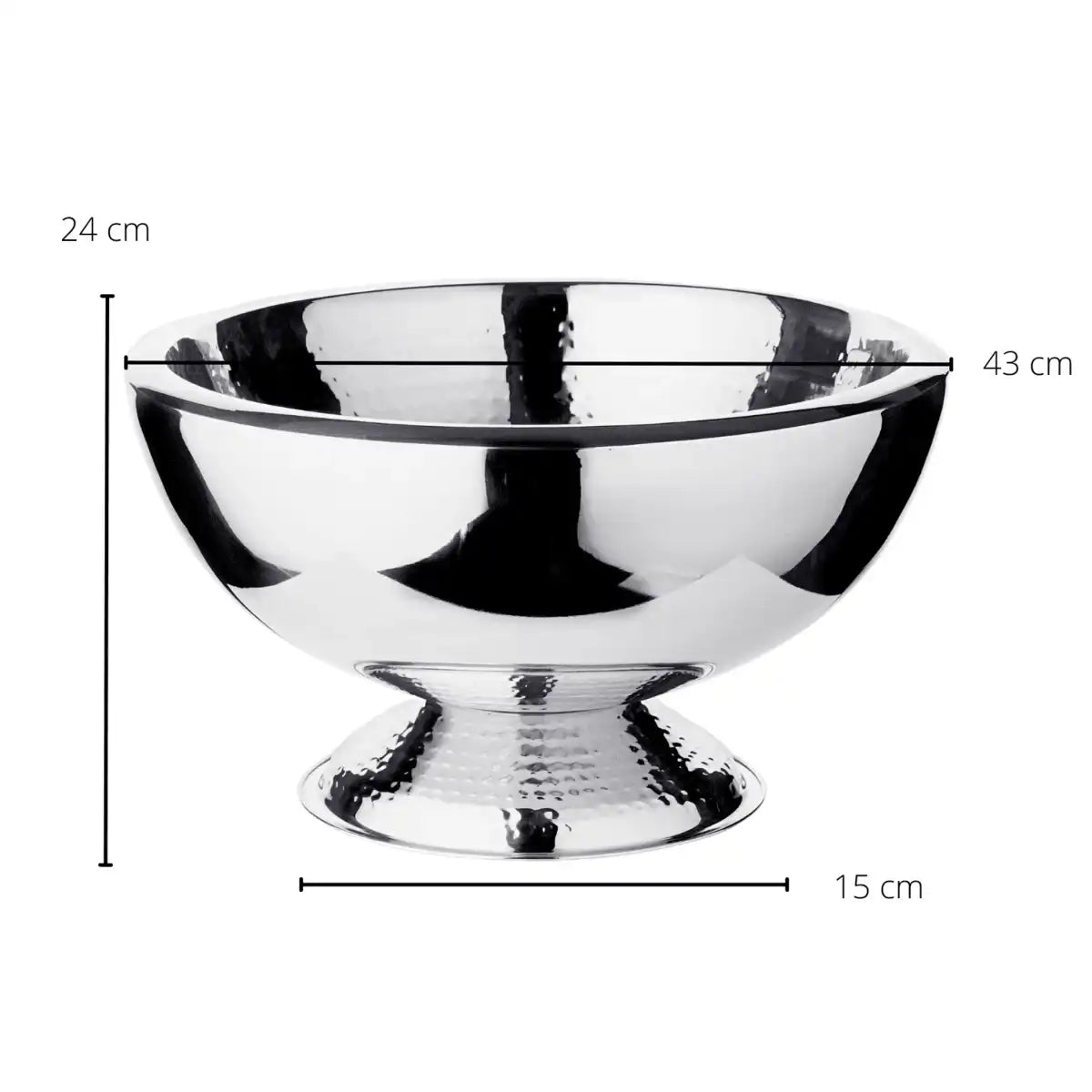 Sektkühler Toni innen und Fuß geh. Ø 43 cm - HomeDesign Knaus