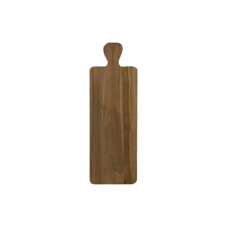Servier- & Schneidebrett aus Teakholz – natürliches Design, 60 x 20 cm - HomeDesign Knaus