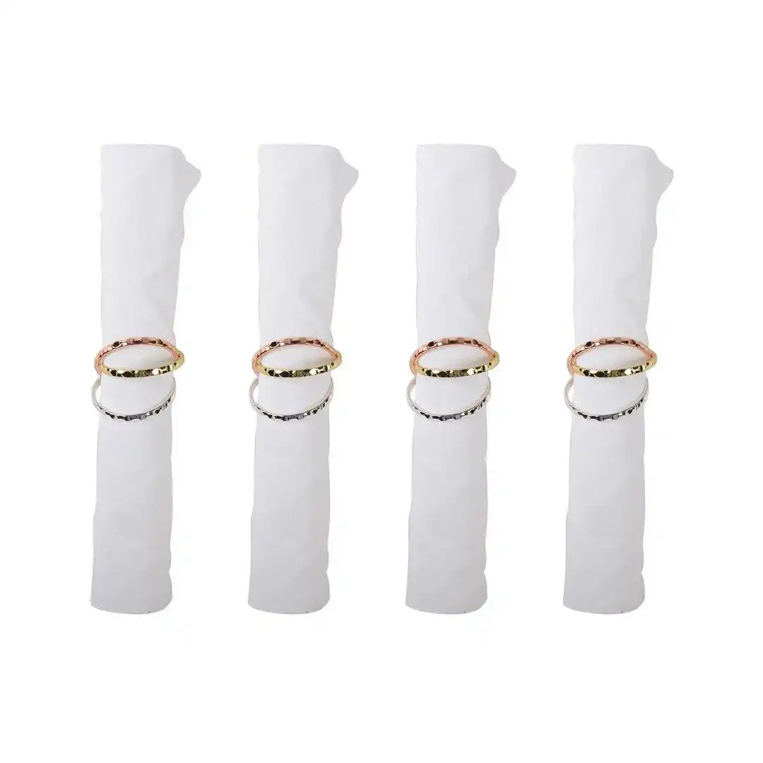 SERVIETTENRINGE 3 STREIFEN - 4ER SET - HomeDesign Knaus