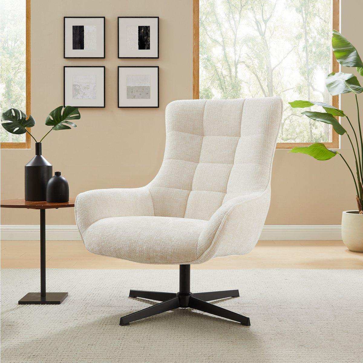 Sessel Chenillestoff Beige - HomeDesign Knaus