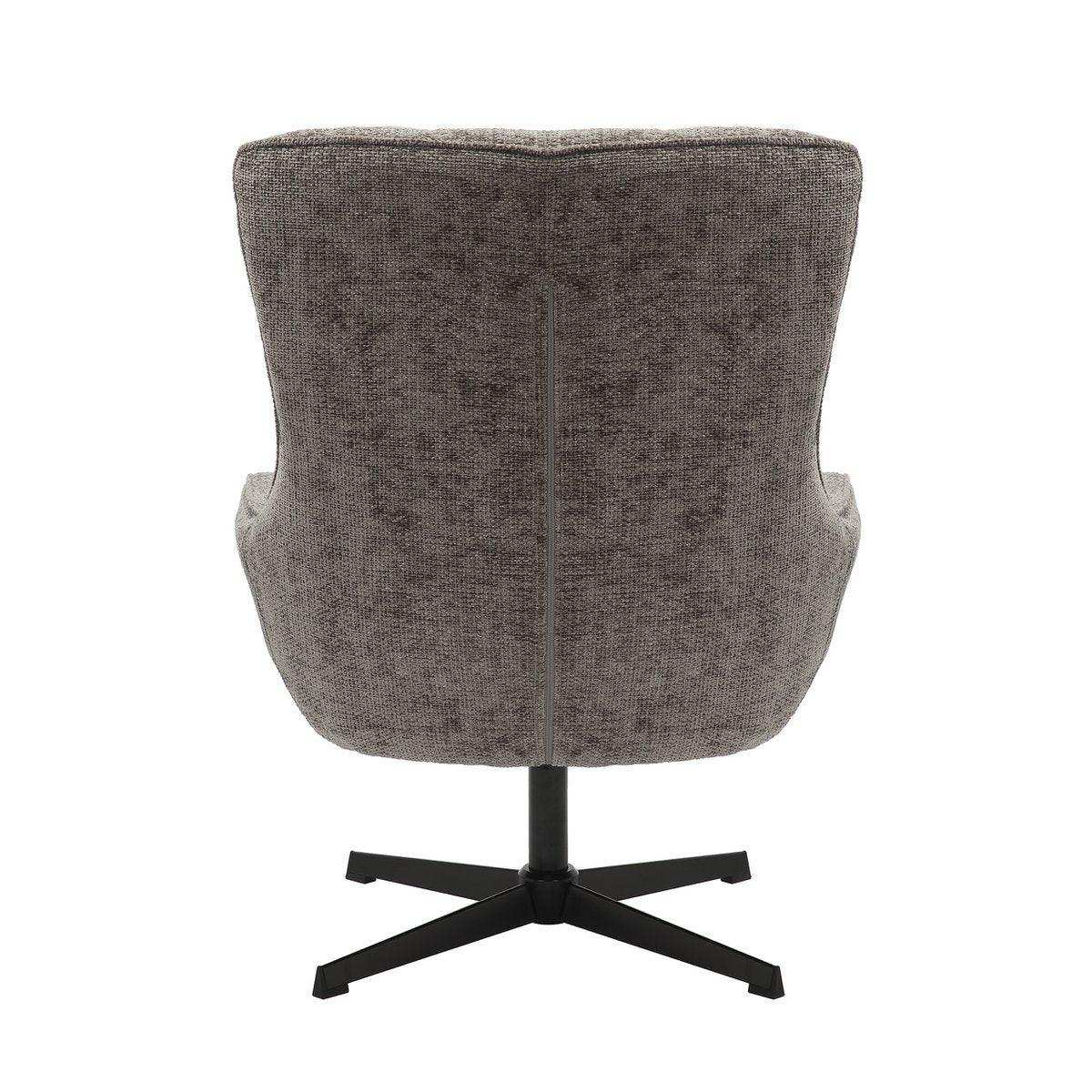 Sessel Chenillestoff Dunkelgrau - HomeDesign Knaus