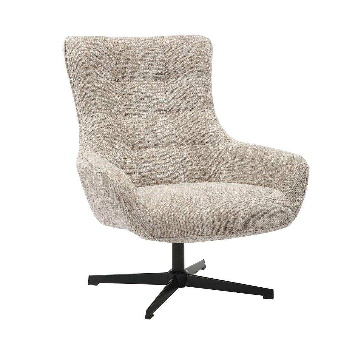 Sessel Chenillestoff Hellgrau - HomeDesign Knaus