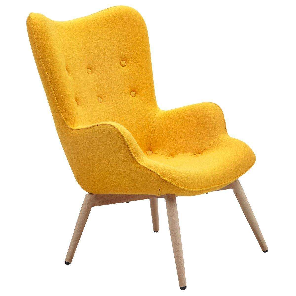 Sessel gelb Webstoff - HomeDesign Knaus