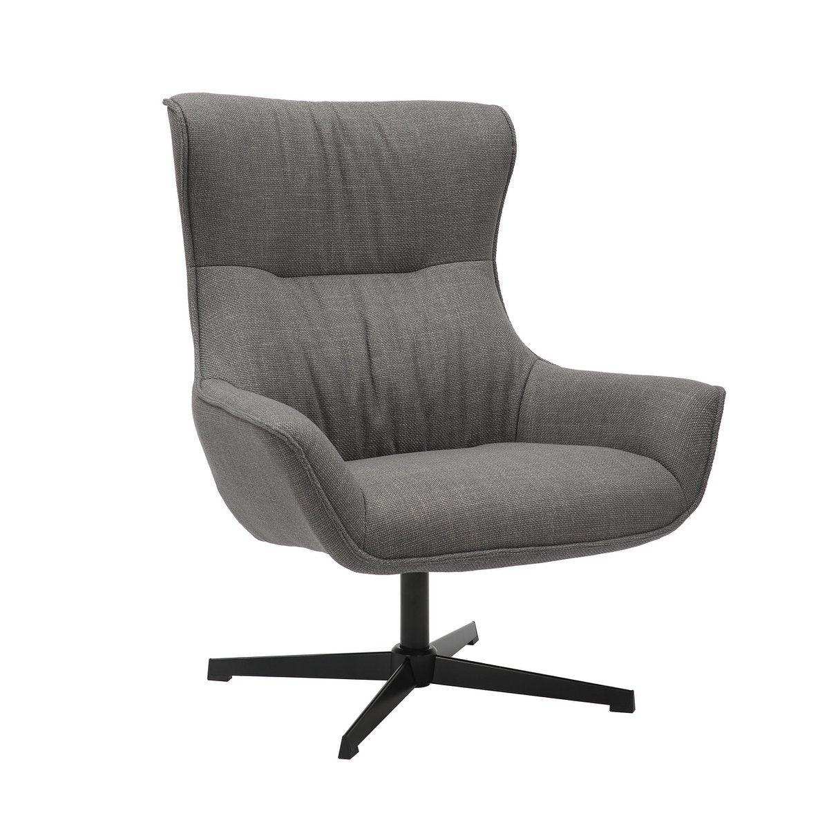 Sessel Strukturstoff Grau - HomeDesign Knaus